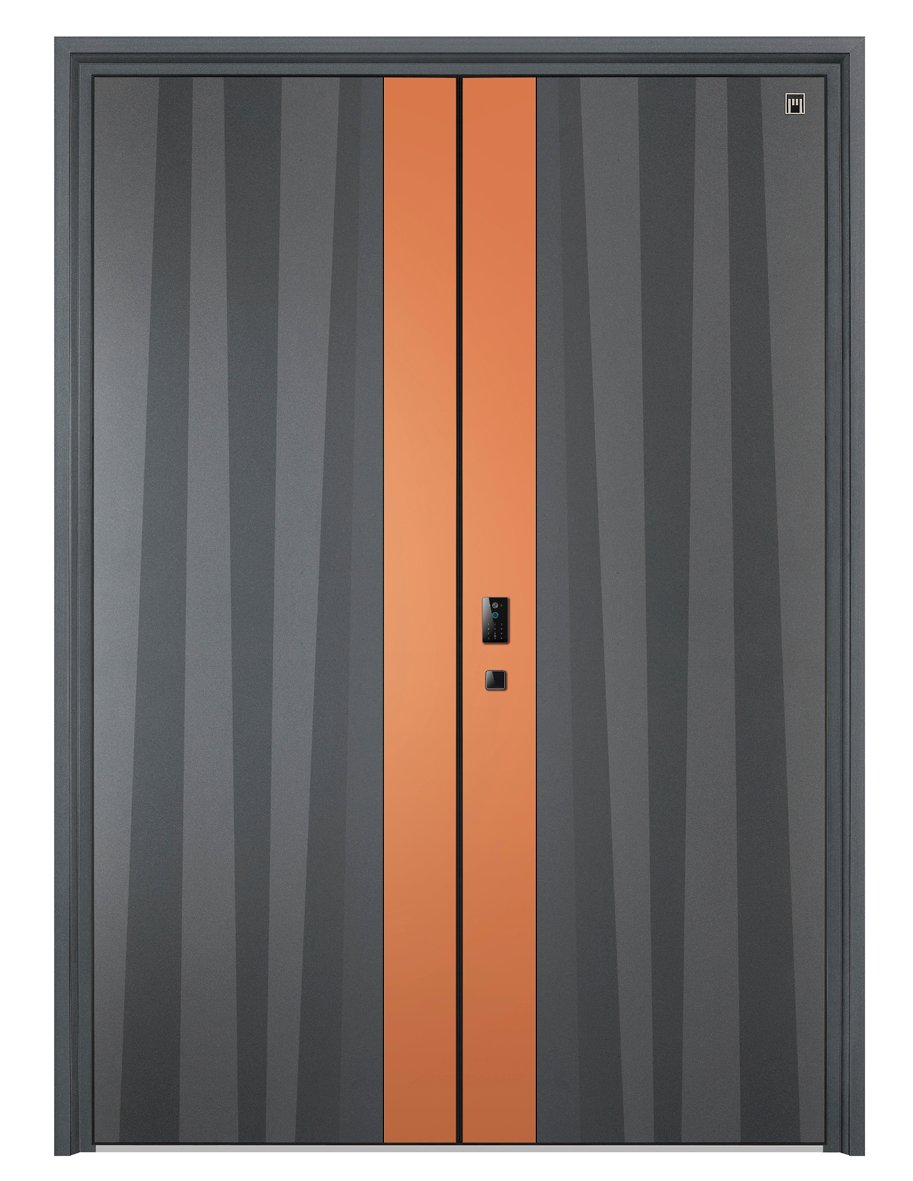 Self-built house aluminum alloy gray orange