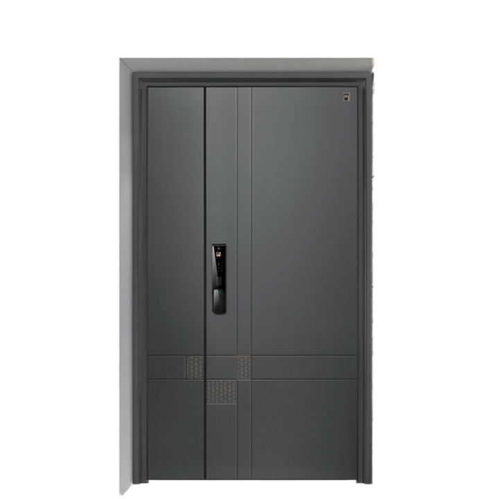 Modern simple dark gray auminum door