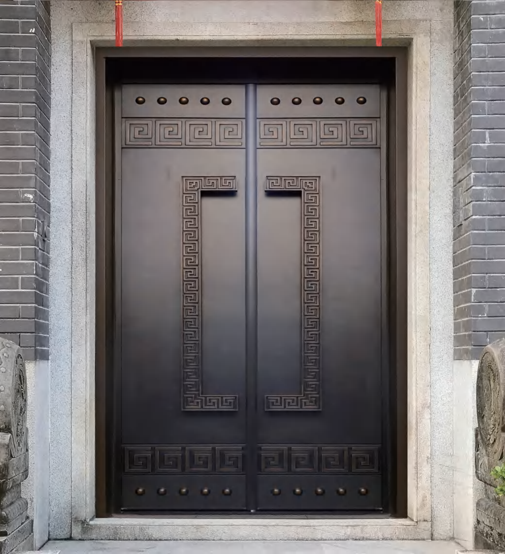 modern black front door