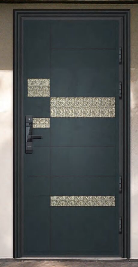 Carved aluminum soundproof security door